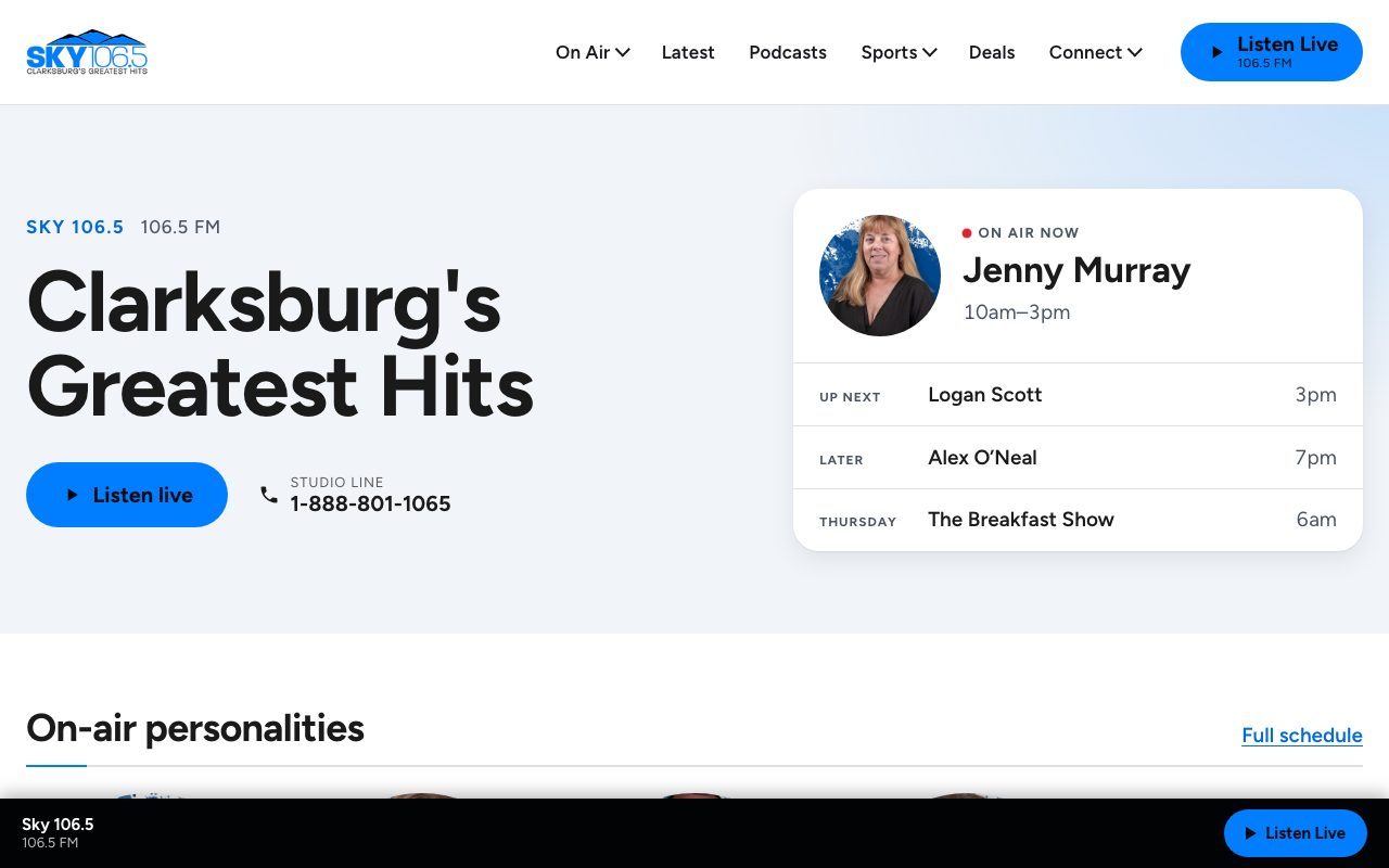 Sky 106.5 — desktop