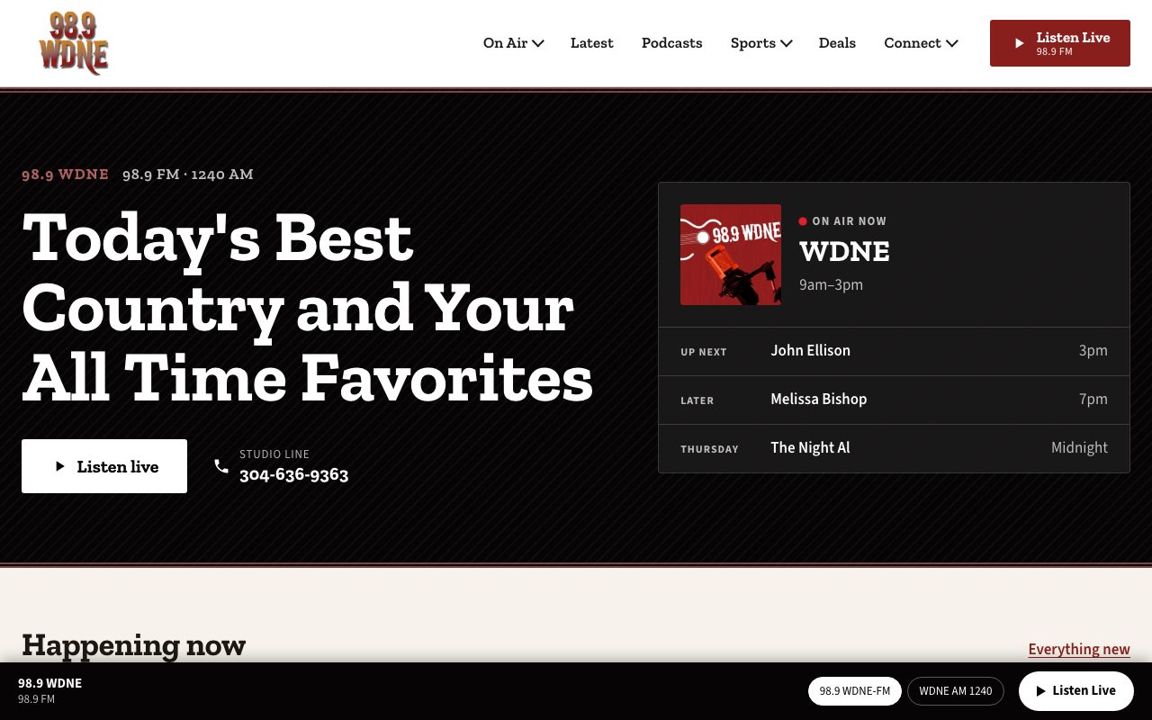 98.9 WDNE — desktop